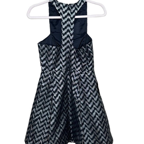 Likely Size 4 Silver Black Printed Sleeveless Mini Dress - Picture 11 of 11